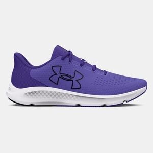 LN 8.5 Violet Storm Charged Pursuit 3 Big Logo Under Armour